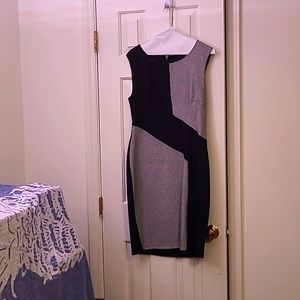 Women's dress, black and white, size 8 by Connected Apparel.